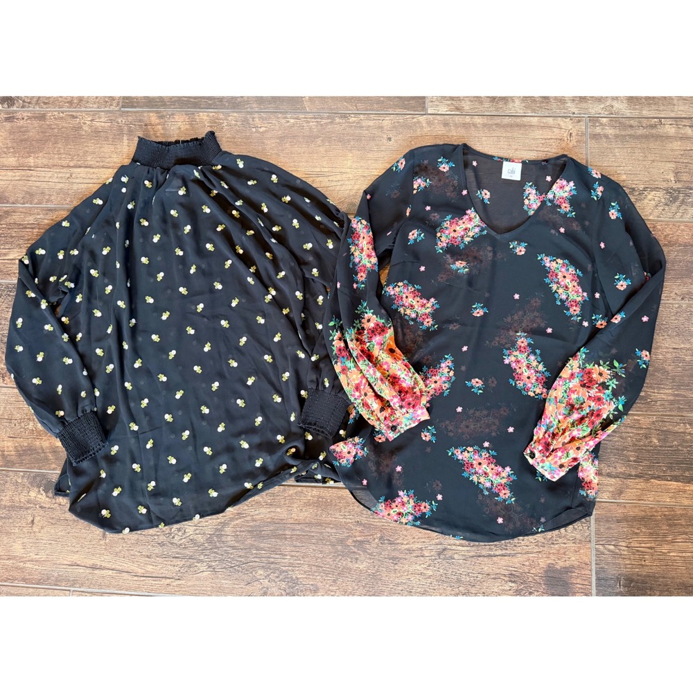 BUNDLE: Cabi Sheer Black Blouses